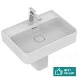 Νιπτήρας επιδαπέδιος 45x45x90 από solid surface, χρώμα: Λευκό επιφάνεια: Ματ