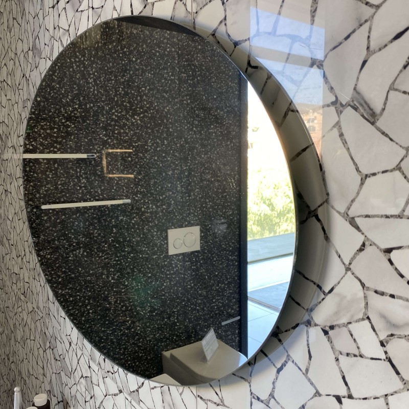 Έπιπλο μπάνιου κομπλέ με νιπτήρα, 100x46,2x61,4 από ξύλο συνθετικό επίτοιχου τύπου, χρώμα: Μαύρο